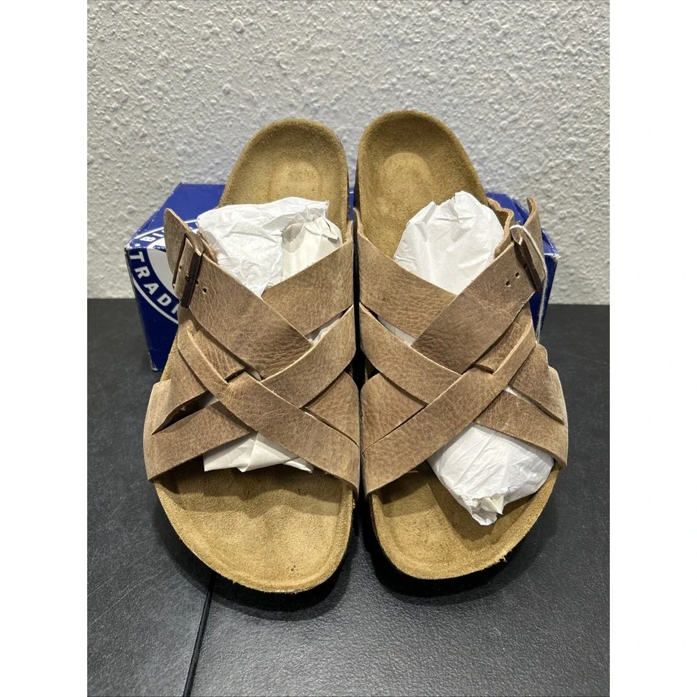 Birkenstock Lugano Nubuck Leather Tobacco EU 45 US M 12 Mens